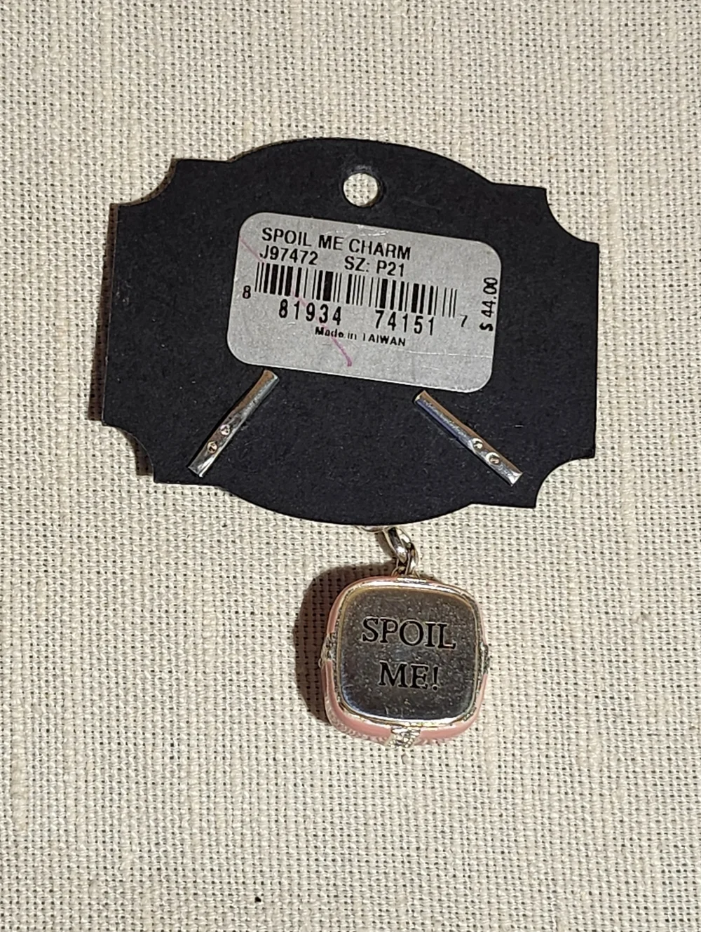 My Flat in London Pink Enamel Crystal Bow Gift Charm - Picture 4 of 6